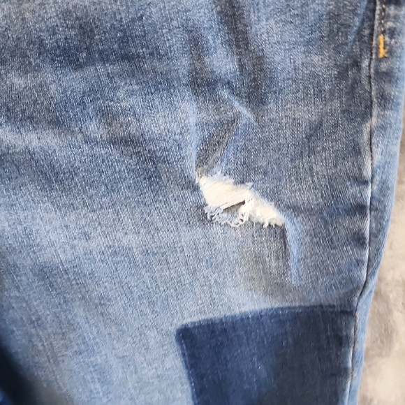 Sonoma Women's Blue Skinny Jeans with Patchwork sz 18W - Picture 3 of 10